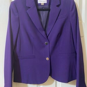 Calvin Klein Women's Purple Blazer